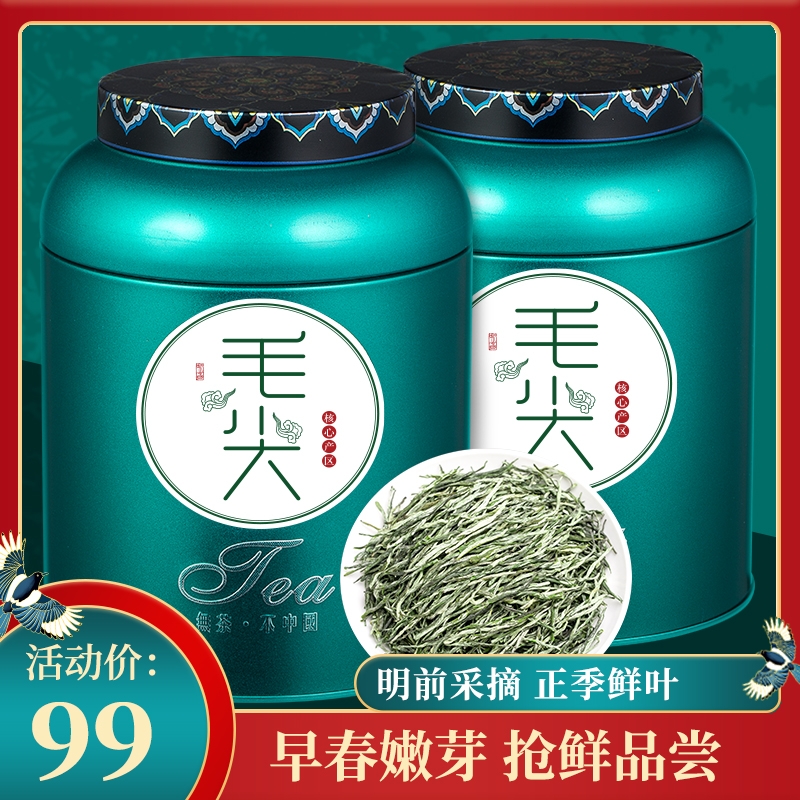 毛尖茶250g茶叶绿茶浓香型栗香2024新茶春茶嫩芽茶罐装