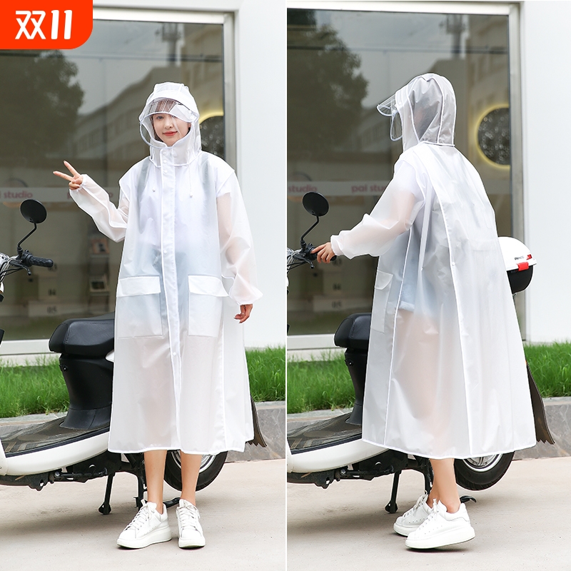 雨衣女长款全身防雨透明单人加厚