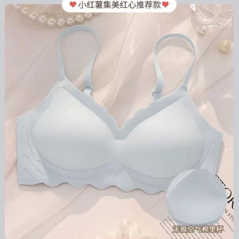 无痕内衣女无钢圈美背大胸显聚拢性感睡眠文胸罩薄款夏背心式轻薄