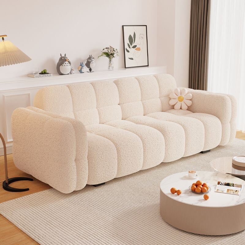 棉花糖云朵布艺沙发小户型客厅阳台家用休闲双人三人出租房懒人椅