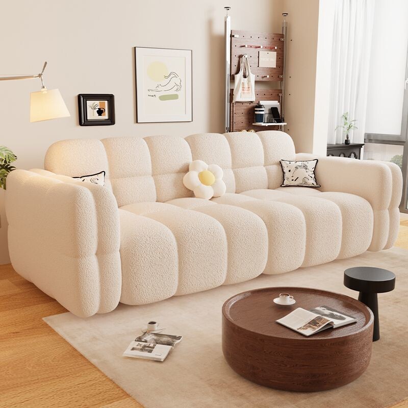 奶油风云朵布艺沙发小户型客厅双人三人卧室出租房家用懒人小沙发