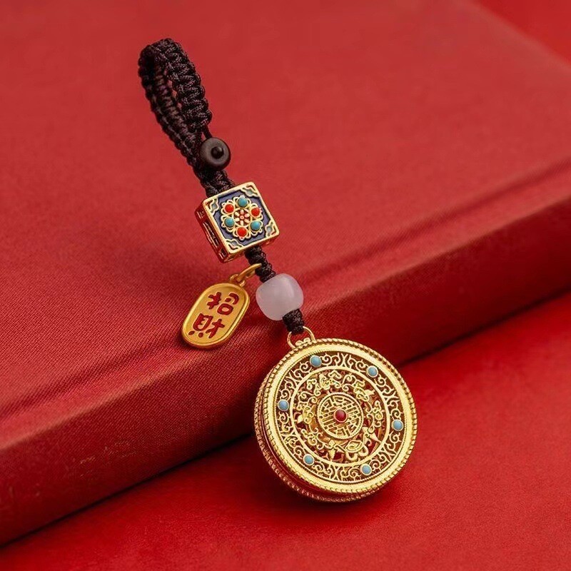 挂件包挂沙金钥匙链财神平安多规格