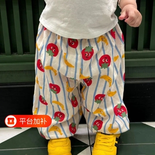 宝宝防蚊裤夏季儿童装婴幼儿薄款空调裤男童女童夏装长裤子穿搭