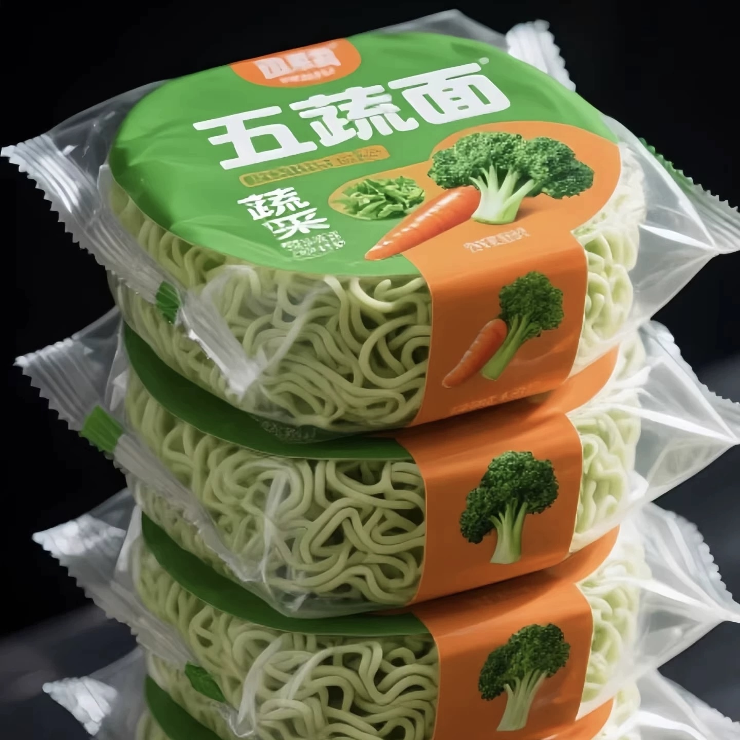 五蔬方便面饼非油炸儿童五蔬面代餐饱腹营养无添加袋装菠菜面条HX