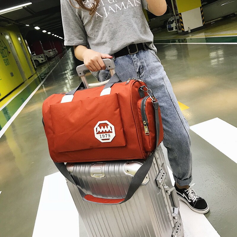 旅行袋手提旅行包单肩行李包短途旅游行李袋运动包大容量街头潮流