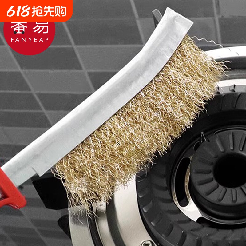 清洁刷/烧烤网A1pl700-钢丝刷带柄烧烤清洁刷子户外露营烤炉