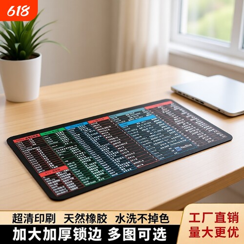 办公快捷键大全鼠标垫超大号