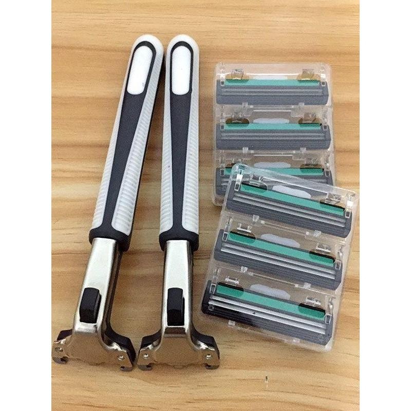 剃须刀手动双层通用刀架刀片老式刮胡刀男士胡须刀女刮毛刀往复式