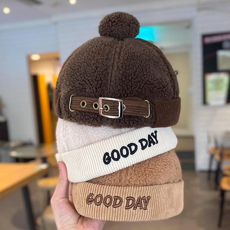 儿童地主帽宝宝瓜皮帽男童贝雷帽婴儿帽子秋冬季帅气个性潮流毛绒