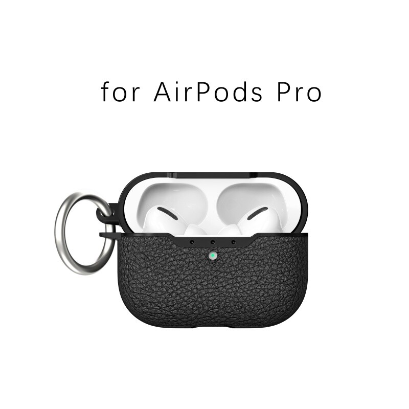 适用于苹果AirPods1/2/3荔枝纹耳机壳支持无线充AirPods pro2/1超薄防摔简约商务