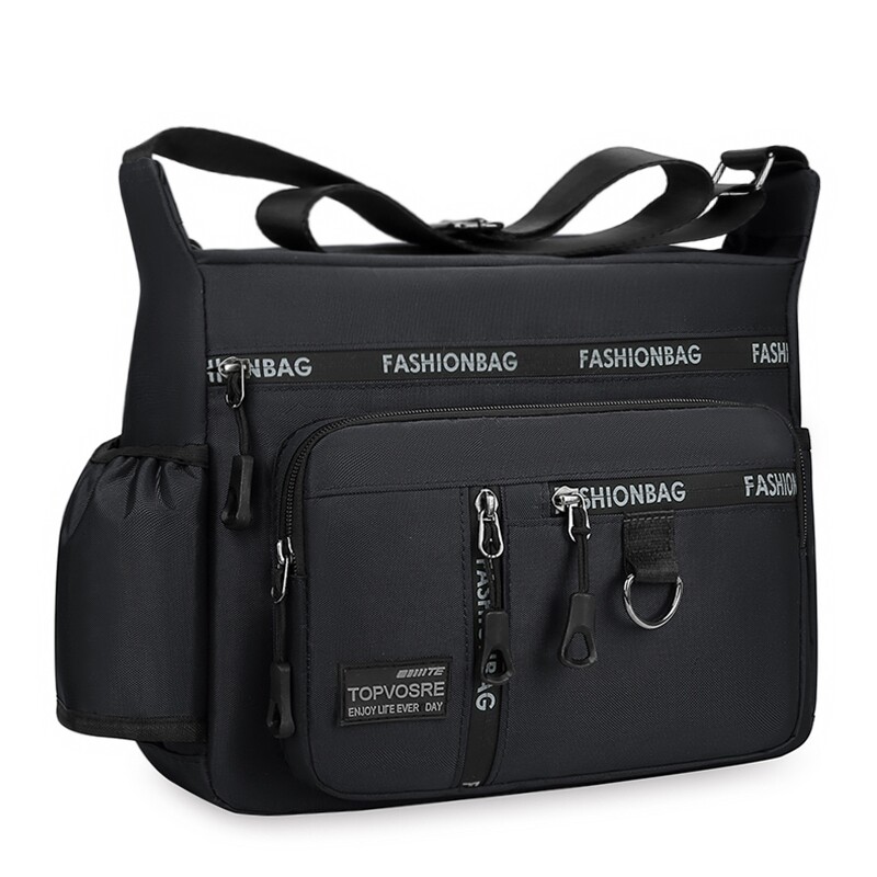 大容量男士单肩包背包斜挎包男男包牛津布商务包防水多口袋结实