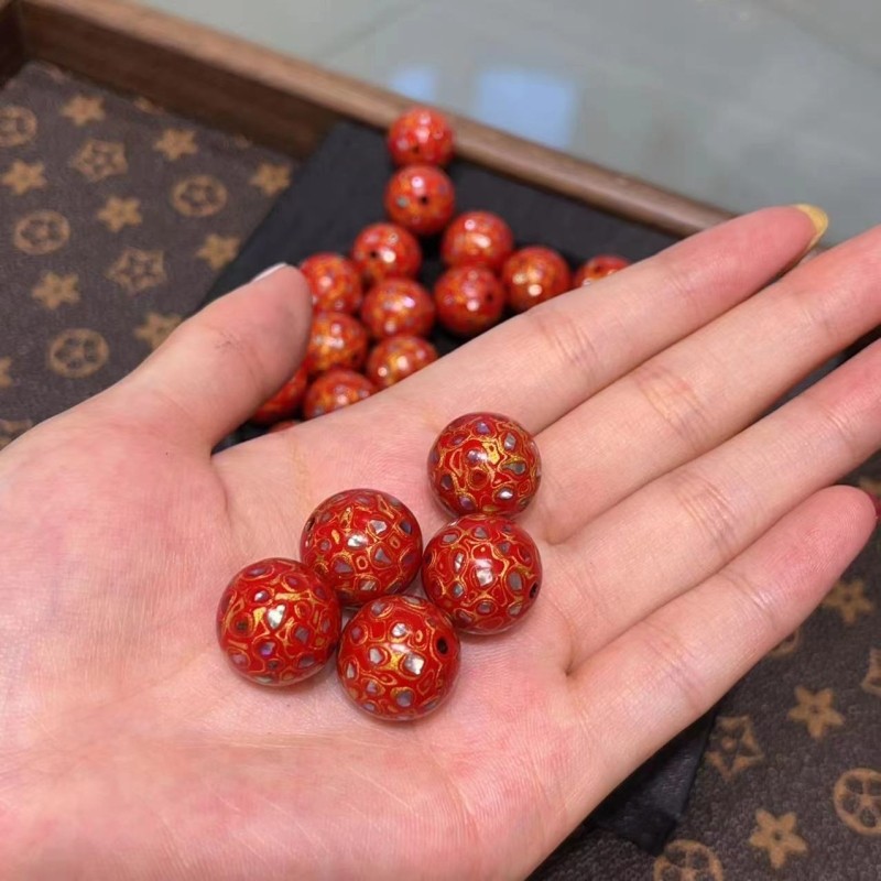 满螺钿大漆1.5mm 配件diy手工手绳项链文玩佛珠手串配饰品隔