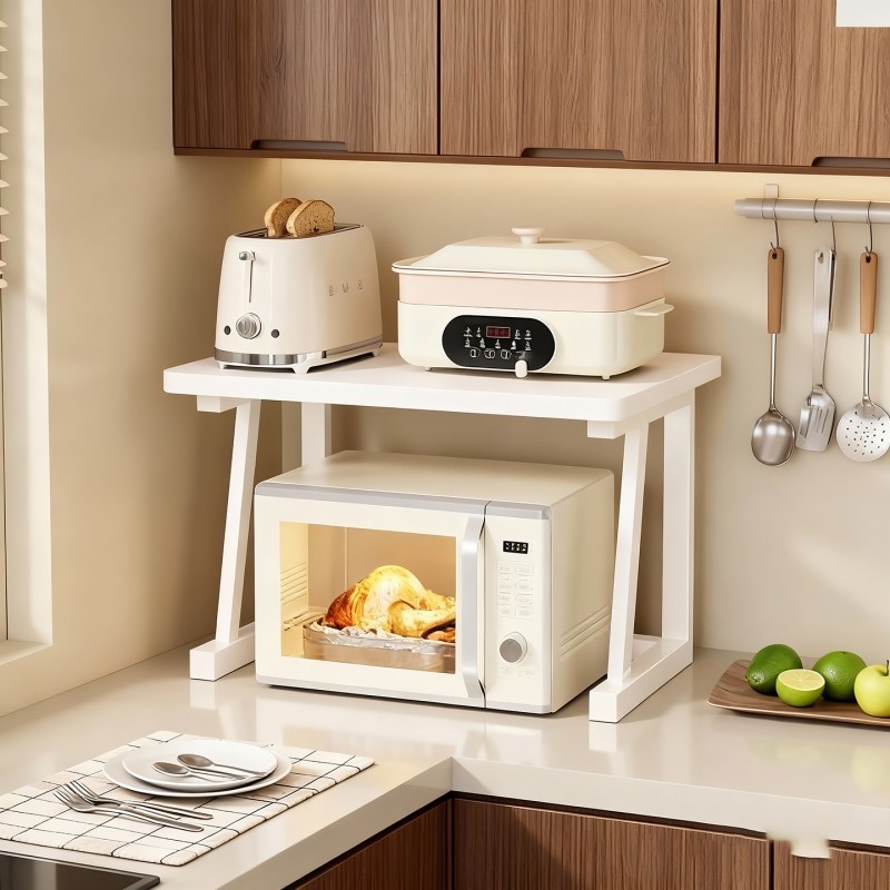 厨房置物架微波炉收纳架多功能台面烤箱空气炸锅一体双层放置架子,厨房/烹饪用具,微波炉置物架,淘宝优惠券,粉丝福利购,淘宝优惠卷