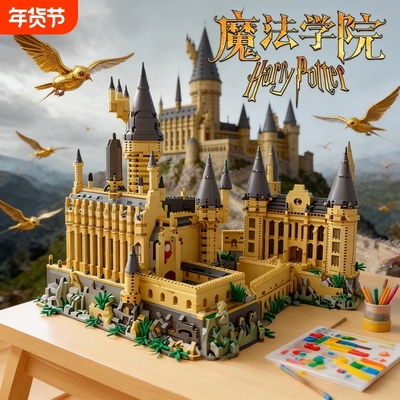 兼容乐高哈利波特霍格沃兹城堡积木高难度巨大型拼装玩具女孩礼物