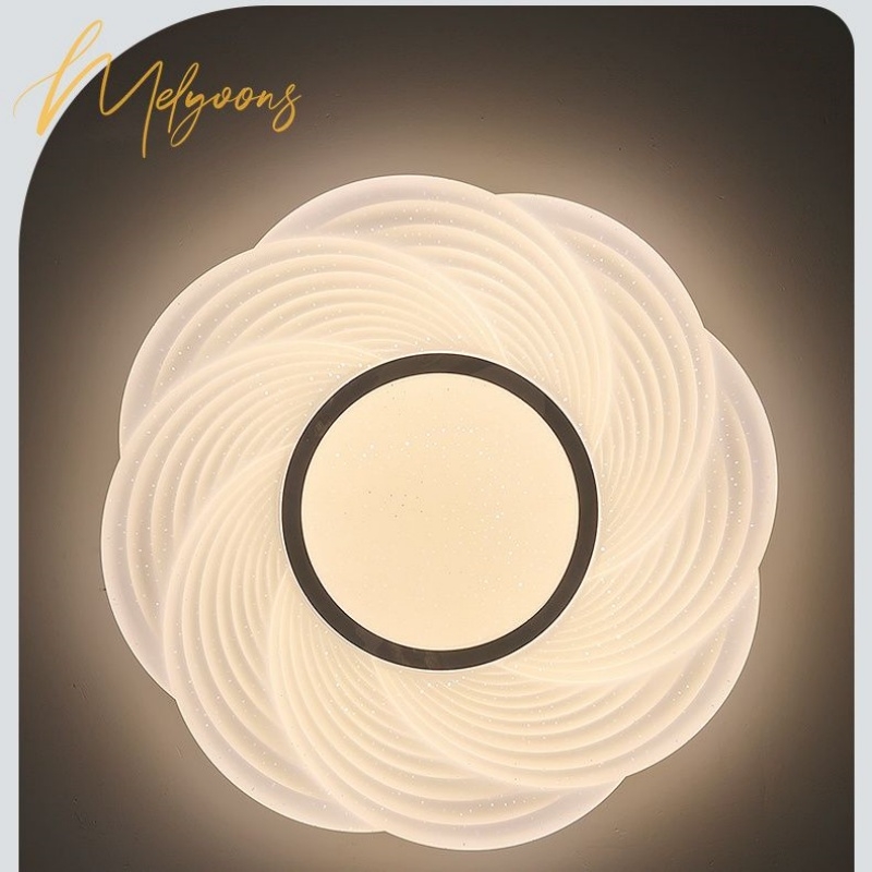 奶油风高亮护眼格灯堡智能吸顶灯