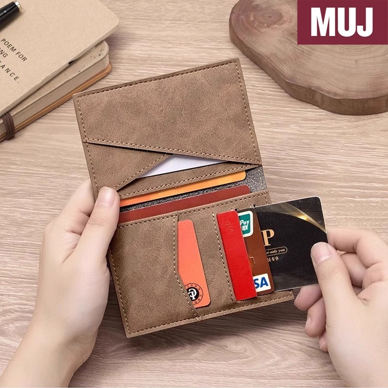日本无印MUJ卡包男士2025新款小巧银行卡套便携名片夹证件收纳包