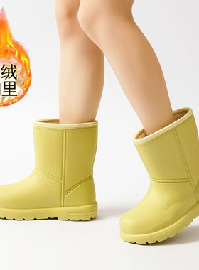 加绒雪地靴女冬季2025新款防水棉鞋女士防滑保暖棉靴红色中筒黑色