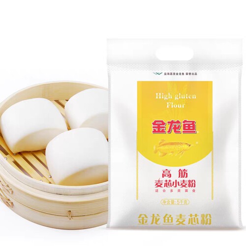 金龙鱼高筋麦芯小麦粉5kg甄选麦芯麦香浓郁适合多种面食筋道耐煮