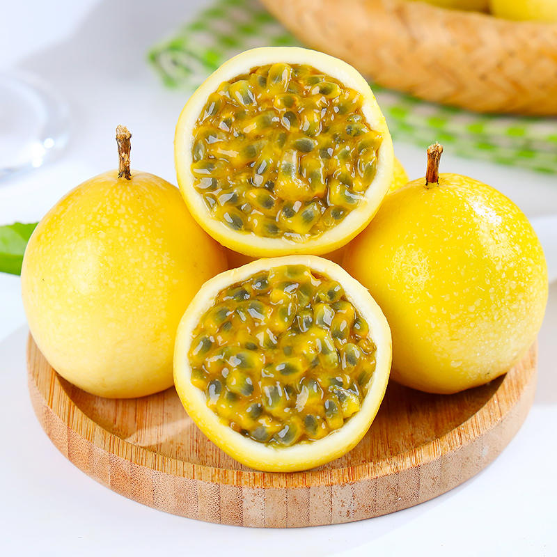 孕妇水果黄金百香果原浆新鲜5斤当季大果鸡蛋果香甜现摘整箱批发