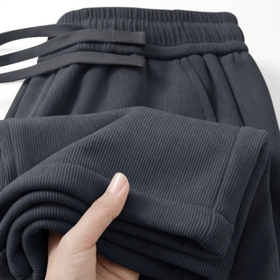 干活穿的裤子男士秋冬季工地工人耐脏磨休闲裤直筒宽松工作服长裤