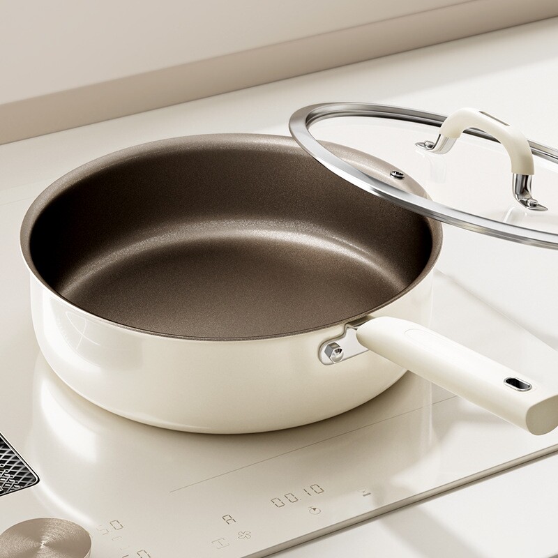 九阳新款家用烙饼平底锅汤锅煎锅0氟涂层通用炉灶煎炒锅煎蛋煎锅
