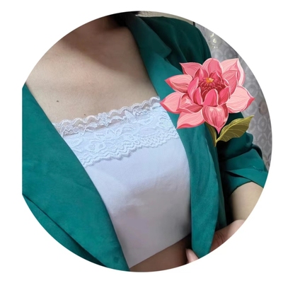 打底一片式防走光抹胸遮胸神器女内衣蕾丝裹胸遮羞布夏季V领胸贴