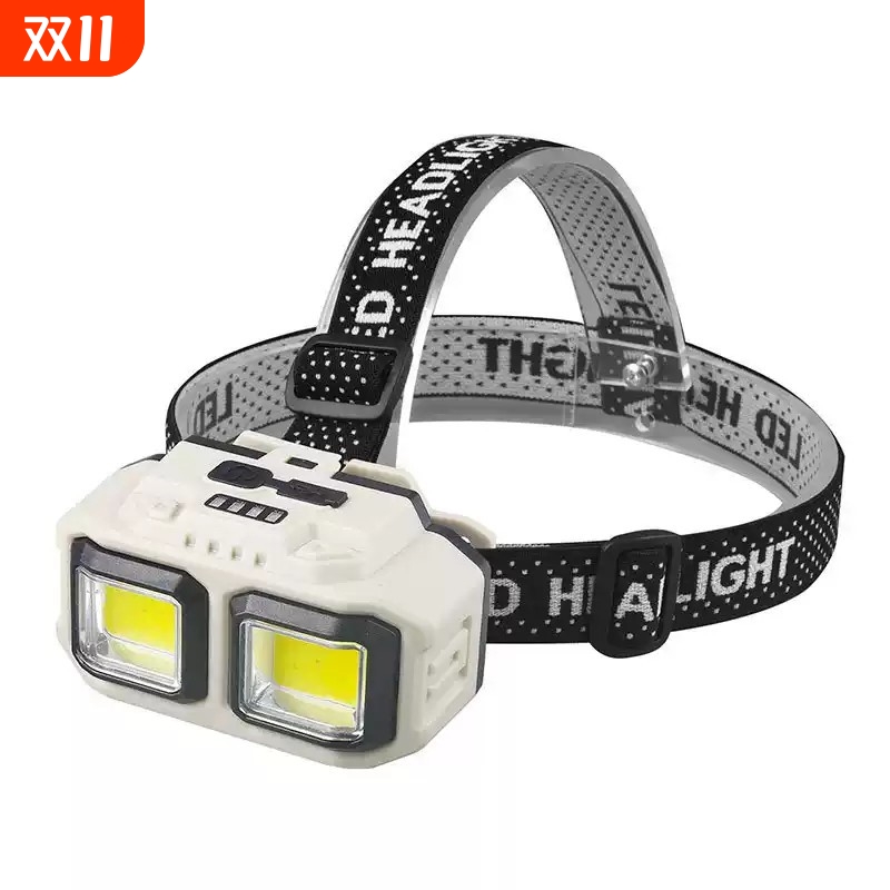 新款挥手感应头灯COB户外骑行灯type-c充电18650夜跑步灯野外头灯