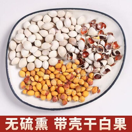 带壳足干白果无硫.银杏果干货煲汤食材中药材原味散装足干百果