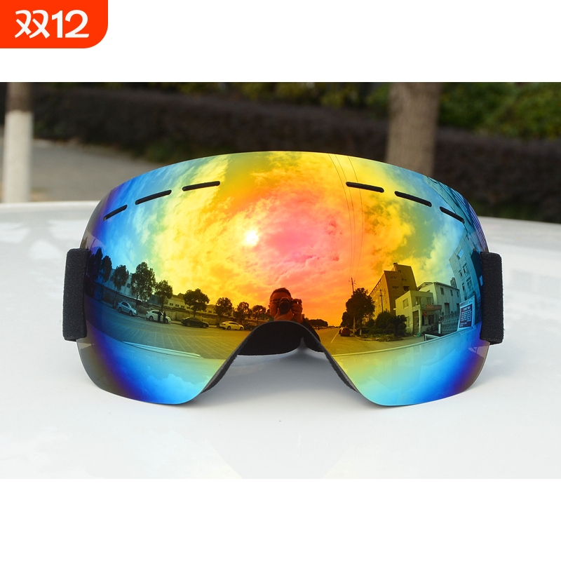 滑雪镜防雾防风沙大球面眼镜男女款成人登山雪地护目镜/HX01