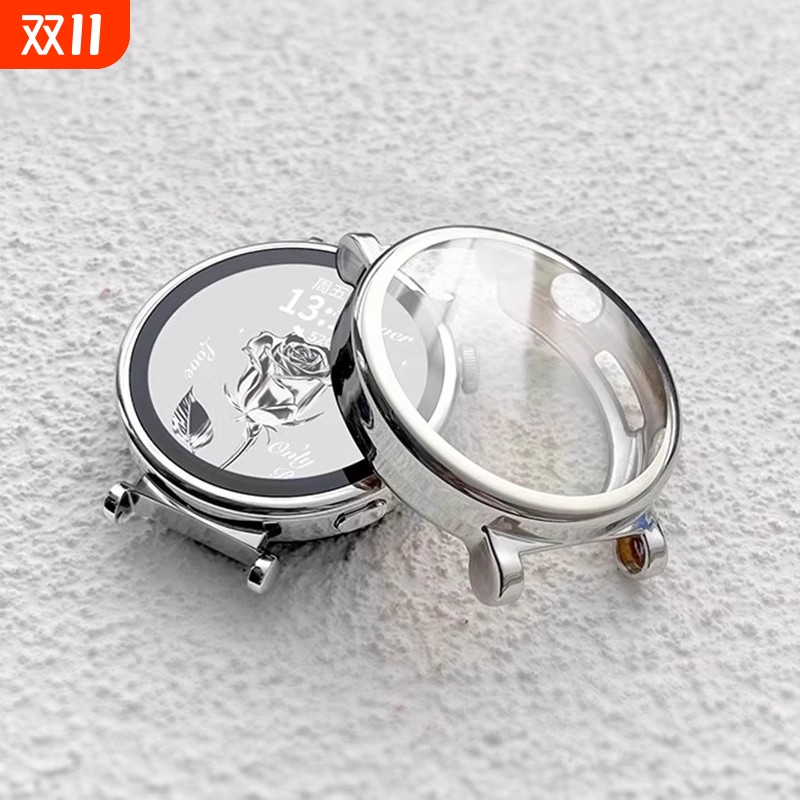 适用华为watchgt6表壳gt5新款智能手表gt4保护壳gt3一体软壳watch4表盘5pro女生watch3女款硅胶41/46mm套配件