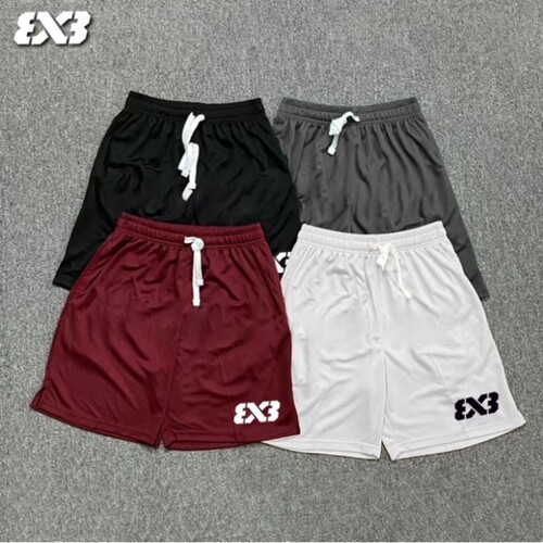 美式网眼透气运动速干开叉短裤