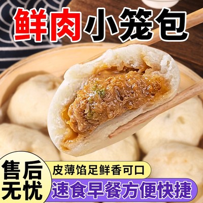 包子早餐半成品小笼包速冻批发商用冷冻肉包面点早饭方便速食鲜肉