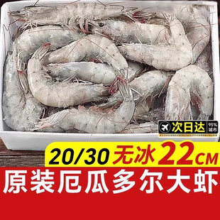 厄瓜多尔白虾大虾鲜活速冻基围虾冷冻新鲜特大号海鲜水产2030