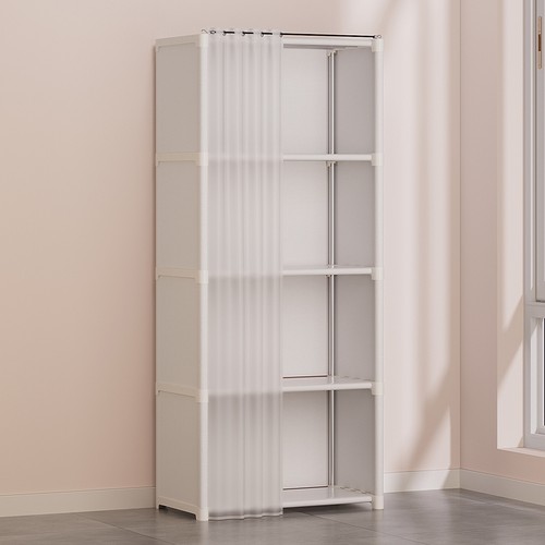 置物架多层收纳架家用卧室落地防尘简易衣柜包包展示柜免打孔放置