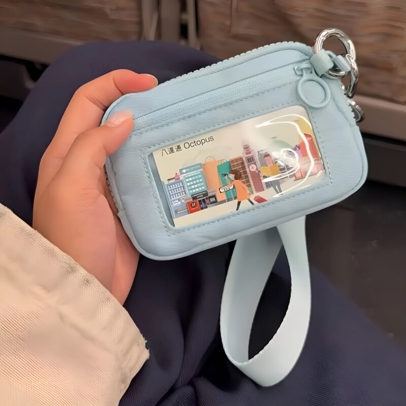 卡包证件包女士小包便携随身带新款收纳包二合一零钱帆布零钱包