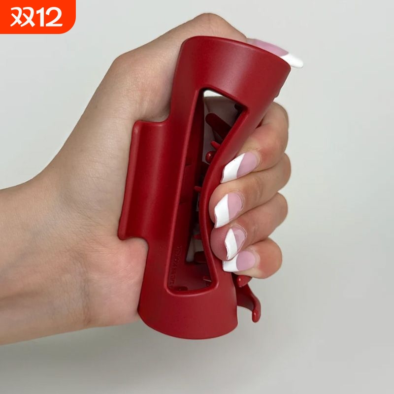 软硅胶抓夹鲨鱼夹安全新款发夹大号防摔后脑勺盘发夹子发饰方形