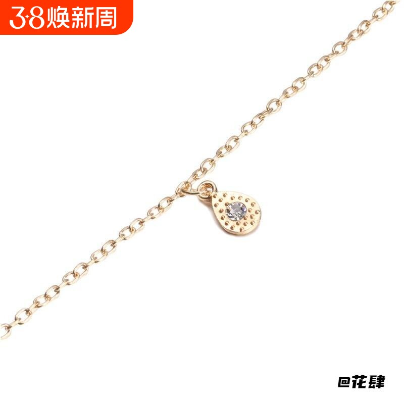 韩系水滴脚链饰品脚饰沙滩欧美时尚简约单层水滴创意设计简约饰品