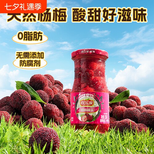 欢乐家杨梅罐头256g*6瓶