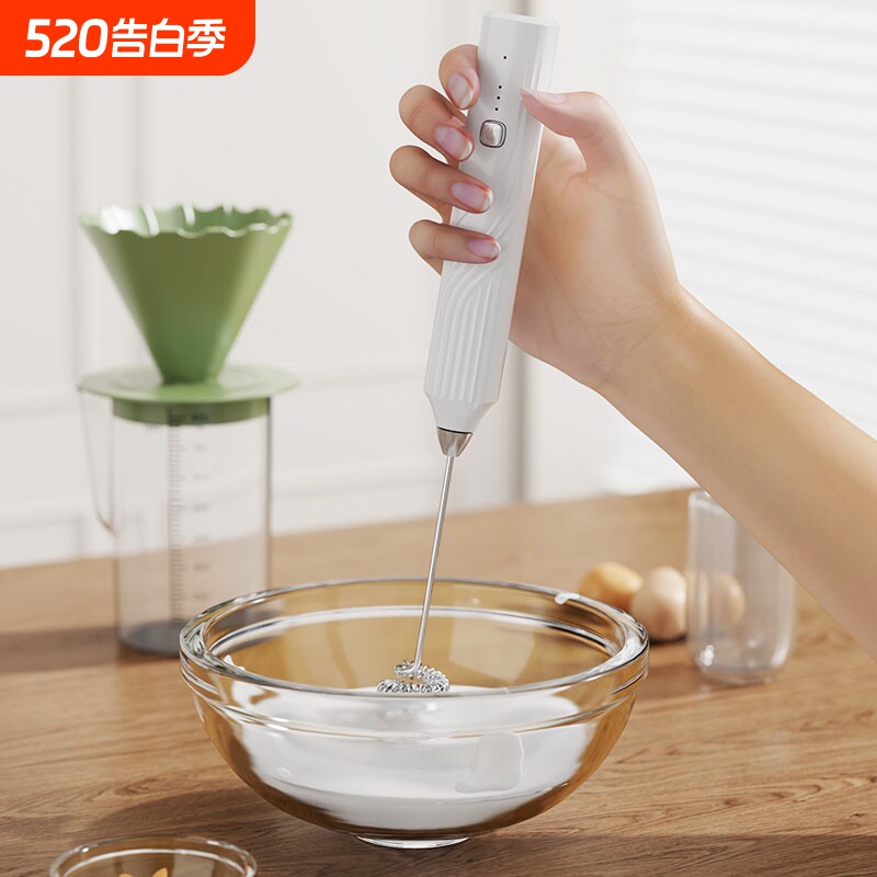 电动打奶泡器牛奶打泡器手持奶泡机打发搅拌器咖啡搅拌棒充电奶粉