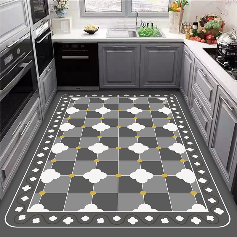 简约现代款硅藻泥家用吸油厨房地垫浴室吸水速干地垫厕所门口防滑