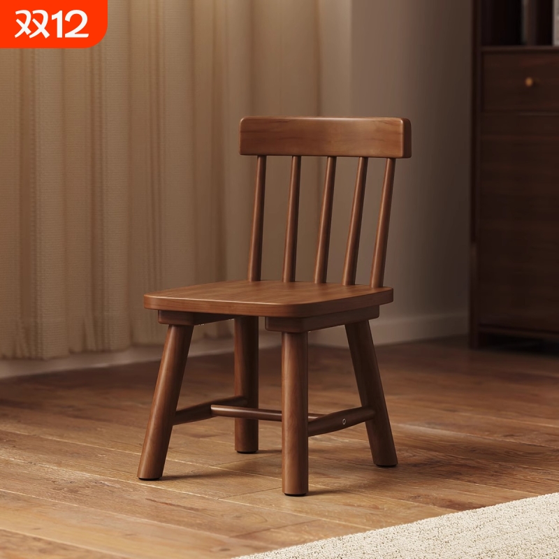实木小椅子儿童靠背矮凳