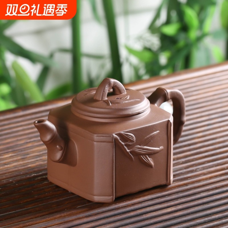 宜兴紫砂壶大容量茶壶过滤泡茶家用紫砂手工单壶陶瓷茶具茶杯套装