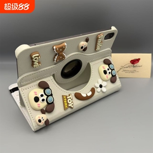 狗适用华为matepad11.5s保护套se10.4荣耀10x9平板v8pro壳11寸air12024旋转皮套pro10.8外壳防摔畅享纯色粉色