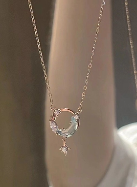 项链锁骨链女颈链轻奢女银金色儿童礼物生日新年蝴蝶平安锁