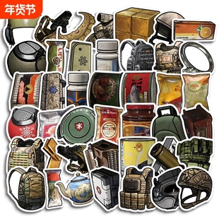 暗区突围贴纸爆款炫酷枪战游戏周边手账手机壳iPad行李箱装饰贴画防水