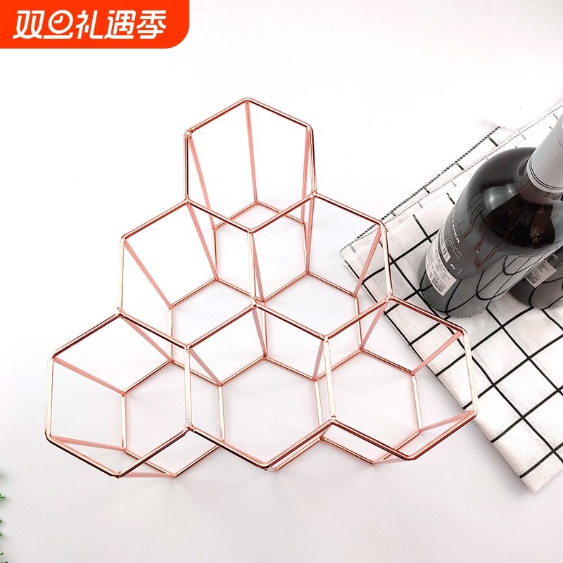 欧式铁艺红酒架 客厅酒柜展示架 红酒葡萄酒架 金属家饰酒吧摆件