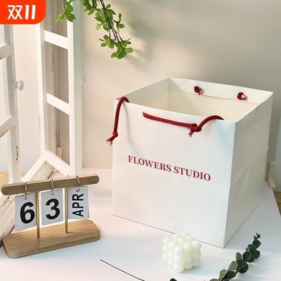 鲜花包装手提袋正方形礼品花店伴手礼店礼物生日节日情人节