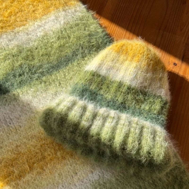 雪宝毛线围巾毛线手工diy七星毯