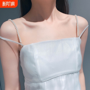 龙虾扣珍珠肩带吊带礼服带子可拆一字领性感抹胸肩带高颜值外露夏
