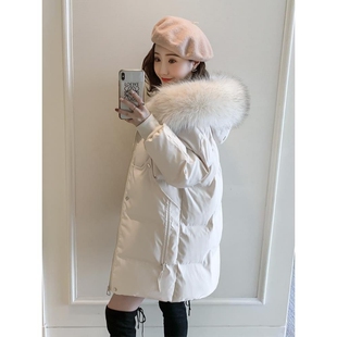 新款 小个子白鸭绒黑色白色大气防水 2025年冬季 户外羽绒服女中长款